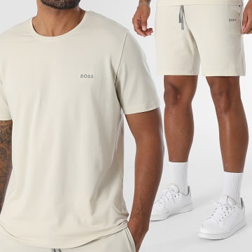 BOSS - Mezcla Y Combina Camiseta Y Pantalones Cortos 50515312 50515314 Beige